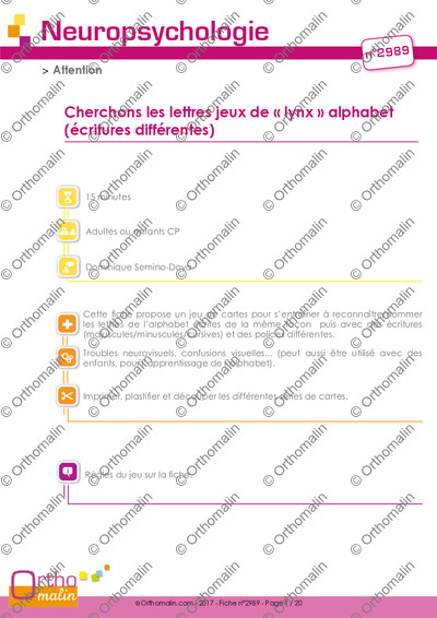 Page 1 de la fiche