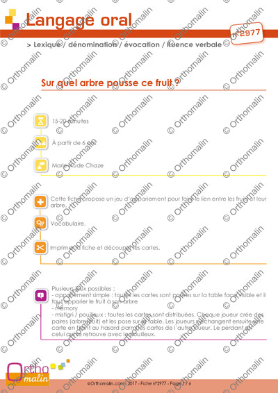 Page 1 de la fiche