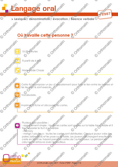 Page 1 de la fiche
