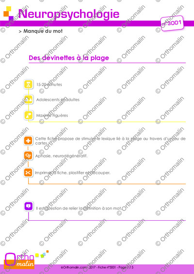 Page 1 de la fiche