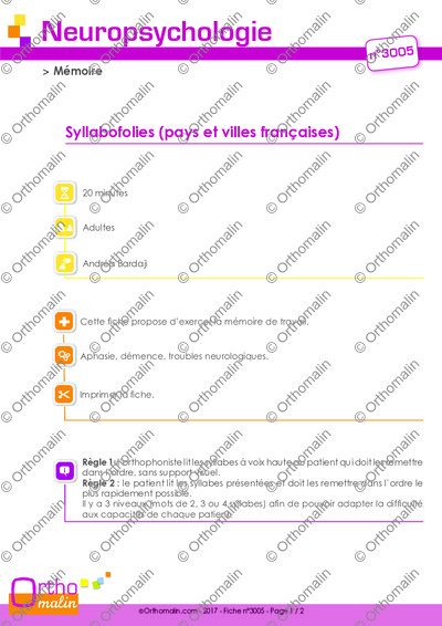 Page 1 de la fiche