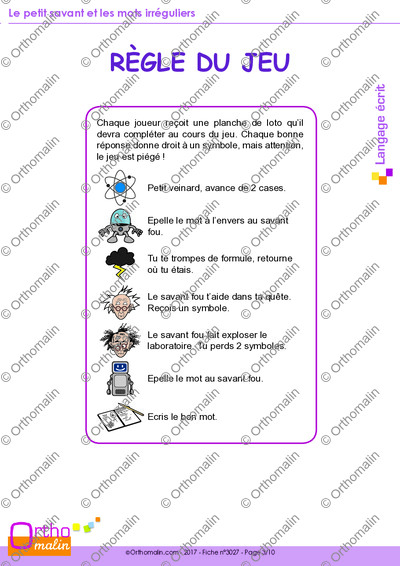 Page 3 de la fiche
