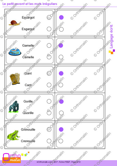 Page 8 de la fiche