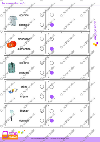 Page 5 de la fiche