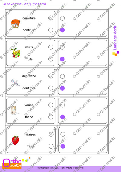 Page 17 de la fiche