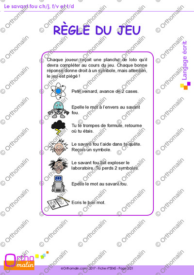 Page 3 de la fiche