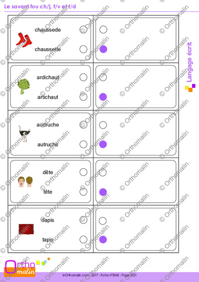Page 5 de la fiche
