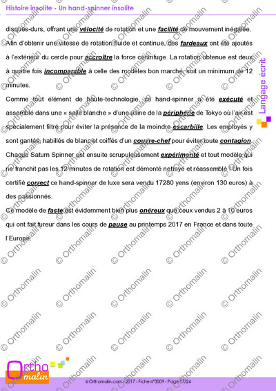 Page 17 de la fiche