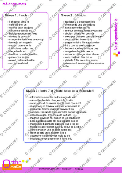 Page 2 de la fiche