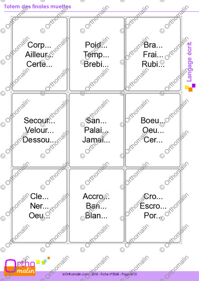 Page 8 de la fiche