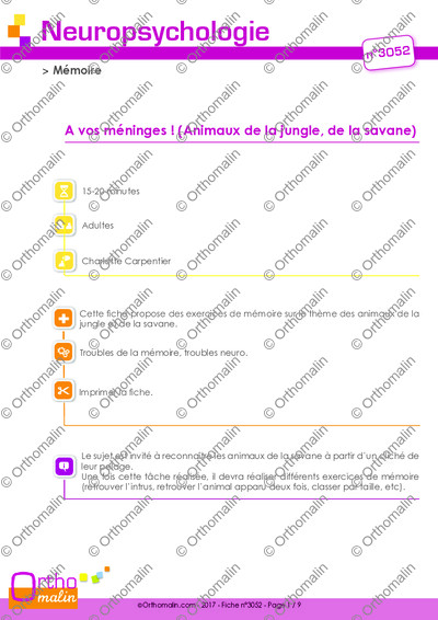 Page 1 de la fiche