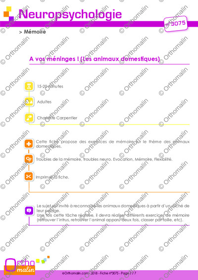 Page 1 de la fiche