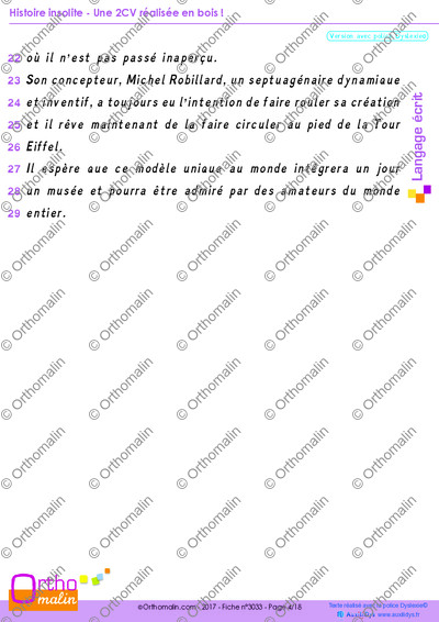 Page 4 de la fiche