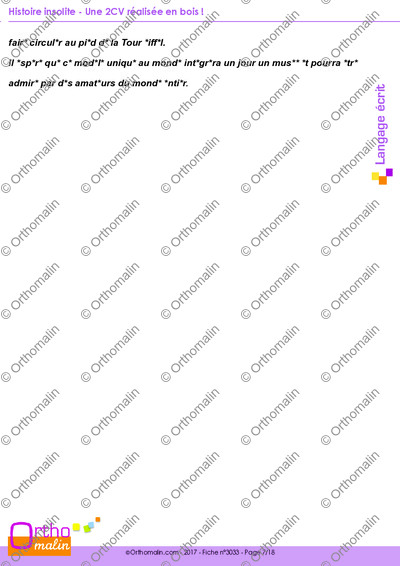 Page 7 de la fiche