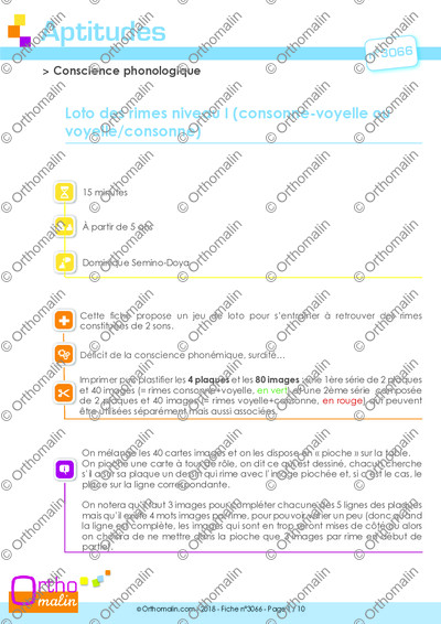 Page 1 de la fiche