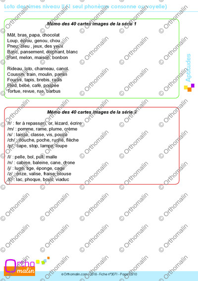 Page 10 de la fiche