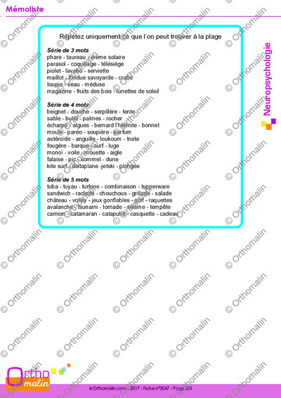 Page 3 de la fiche