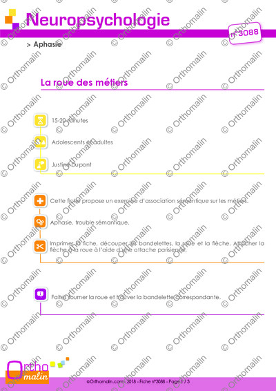 Page 1 de la fiche