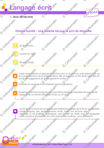 Page 1 de la fiche