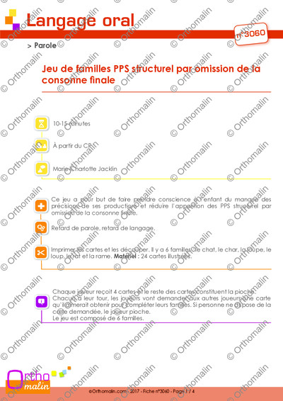 Page 1 de la fiche