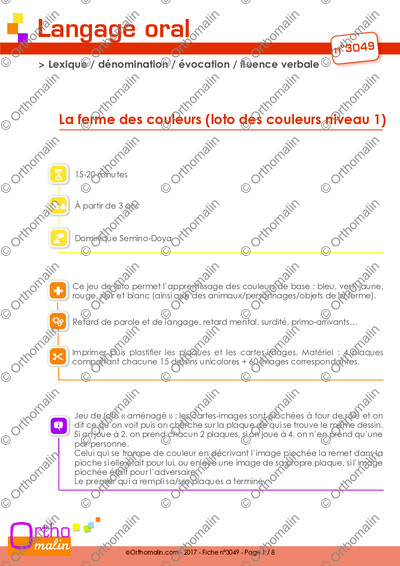 Page 1 de la fiche
