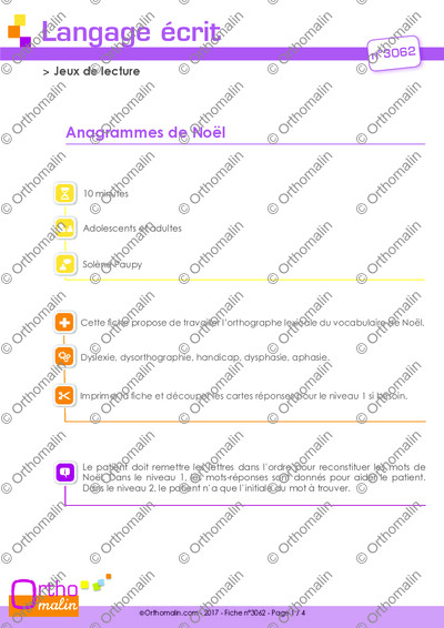 Page 1 de la fiche