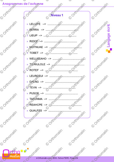 Page 2 de la fiche
