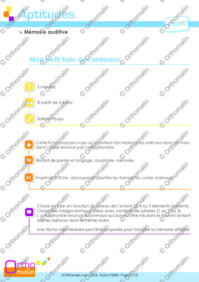 Page 1 de la fiche