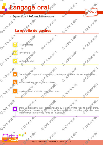 Page 1 de la fiche