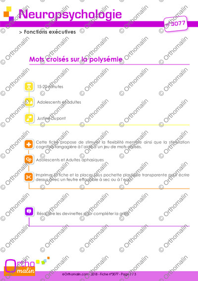 Page 1 de la fiche