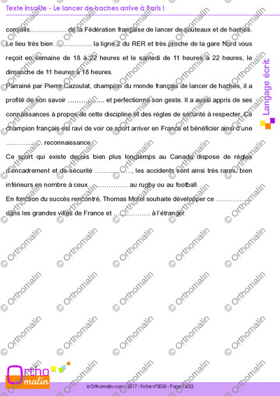 Page 14 de la fiche