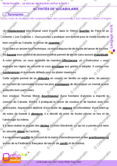 Page 15 de la fiche