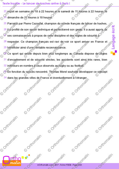Page 3 de la fiche