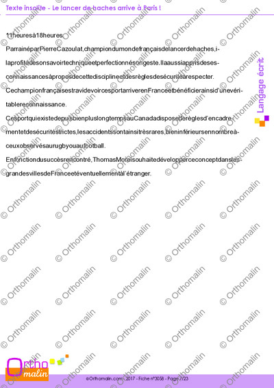 Page 7 de la fiche