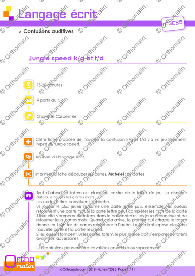 Page 1 de la fiche
