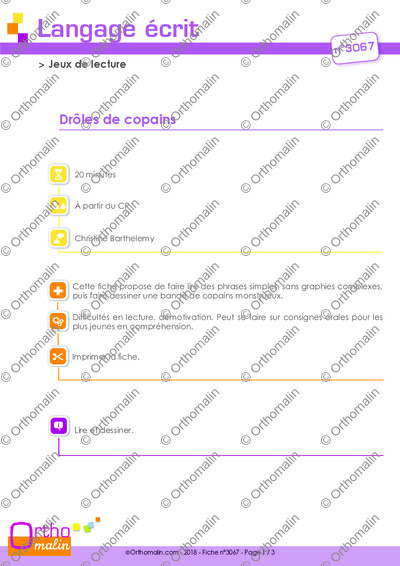 Page 1 de la fiche