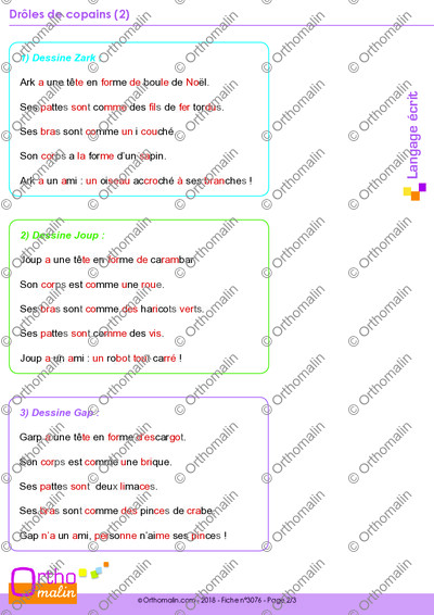 Page 2 de la fiche