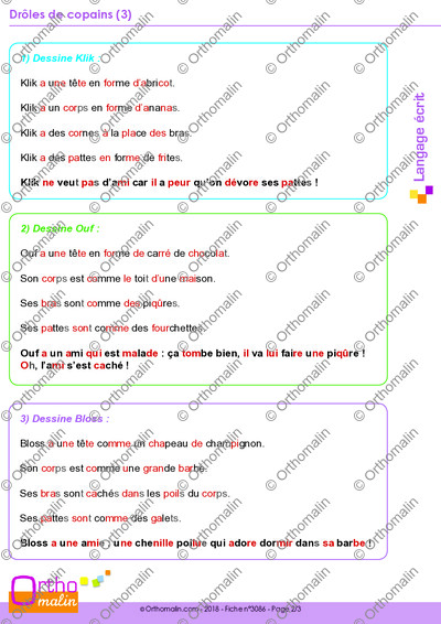 Page 2 de la fiche