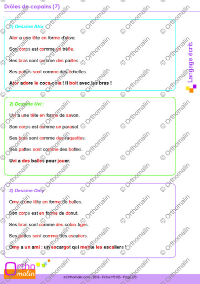 Page 2 de la fiche