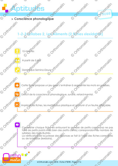 Page 1 de la fiche