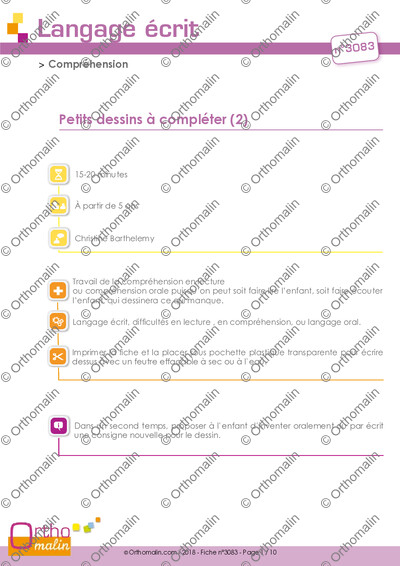Page 1 de la fiche