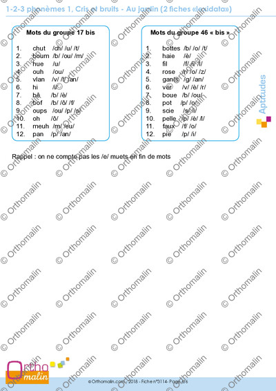 Page 6 de la fiche