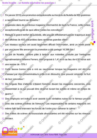 Page 2 de la fiche