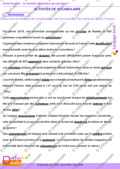 Page 18 de la fiche