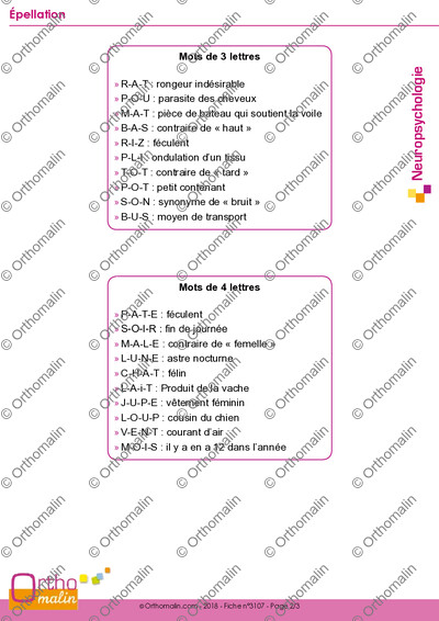 Page 2 de la fiche