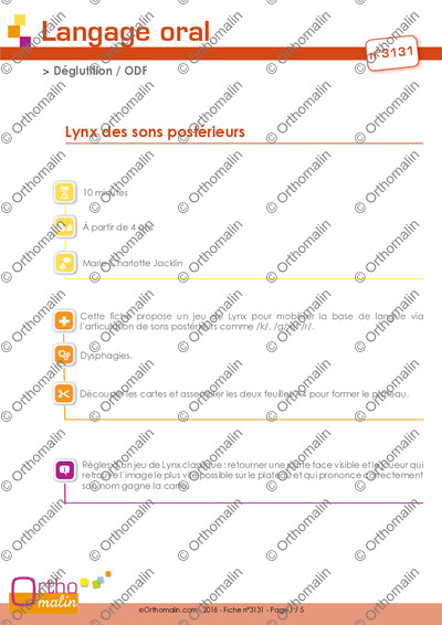 Page 1 de la fiche