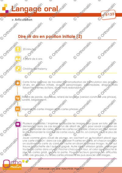 Page 1 de la fiche
