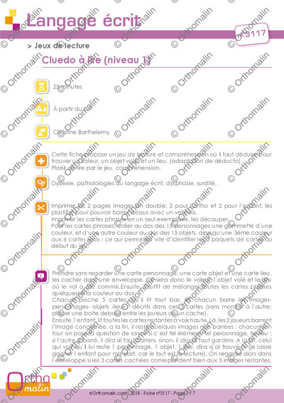 Page 1 de la fiche