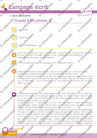 Page 1 de la fiche