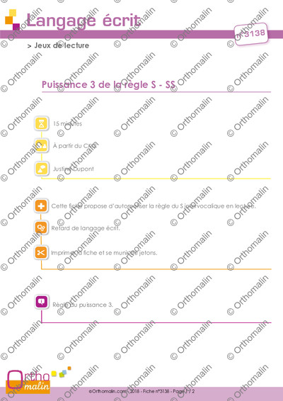Page 1 de la fiche